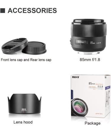 Meike 85mm f1.8 Telephoto Lens for Canon EOS EF Mount Digital SLR Camera | Full Frame Auto Focus | Compatible with APS-C Bodies | 1D 5D3 5D4 6D 7D 70D 550D 80D - Buy Online on GoSupps.com