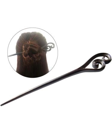 Lurrose 1pc Natural Ebony Hair Chopsticks Vintage Hairpin Wooden Hair Stick for Women Lady - Buy Online on GoSupps.com