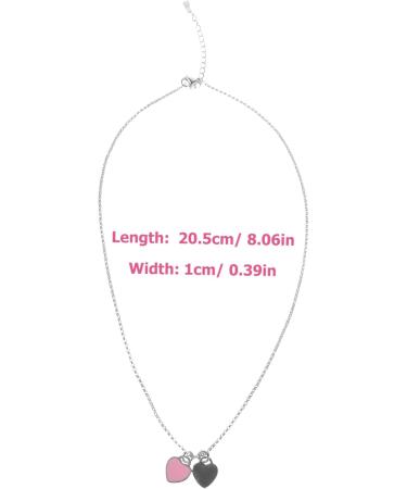 Yardenfun Double Heart Pendant Necklace Decor Necklaces A Necklace Fashion Plating Alloy - Buy Online on GoSupps.com