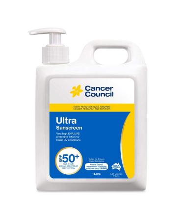 Cancer Council SPF 50+ Ultra 1 Litre - Buy Online on GoSupps.com