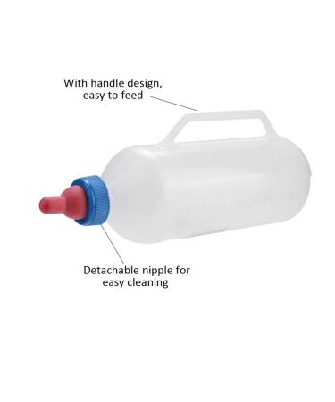 Lamb Milk Bottle  1l White Plastic Lamb Milk Feeder with Handle and Detachable Nipple  for Lambs Sheep - Buy Online on GoSupps.com