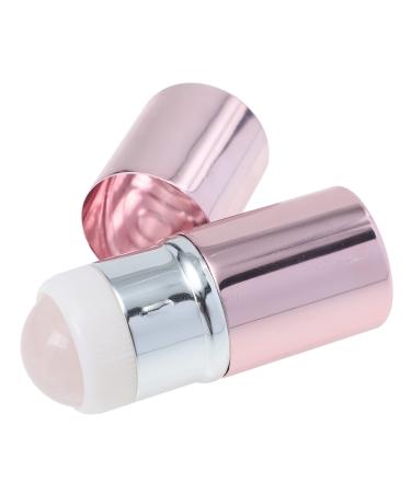 KALLORY Jade Ball Facial Massager Face Ice Jade Globe Skincare Tools Facial Jade Roller Skin Care Roller Neck Massager Cooling Jade Roller Accessories Jade Noodles Pink Man Aluminum Alloy