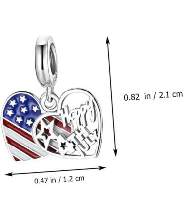 COHEALI 1pc Love Flag Pendant Flags American Flag Fashion Jewelry Bracelet Decor Wrist S925 United States - Buy Online on GoSupps.com