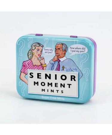 Senior Moment Sugar Free Mints in Colourful Embossed Carry Tin 30g - Buy Online on GoSupps.com