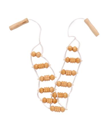 Wood back massage roll drainage wood massage tool for neck and leg relaxation relaxation multifunctional back and neck massage roller rope for body shaping