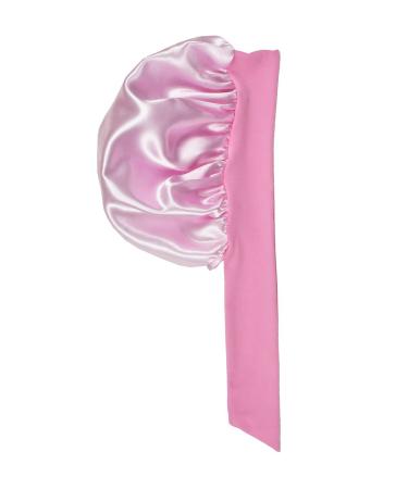 Girls' Satin Sleep Bonnet with Tie Band - Curly Hair Night Cap for Kids - Buy Online on GoSupps.com