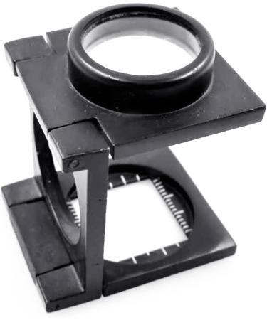 Magnifying Glass 10X Mini Three-Folding Magnifier Metal Magnifier Magnifying Glass with Scale for Textile Optical Pocket Magnifier for Reading Foldable Magnifier Loupe- with Scale for Textile Optical - Buy Online on GoSupps.com