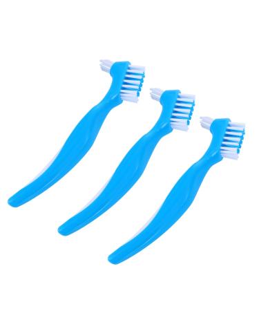 Anneomas 6 pieces Double prosthesis nurses Press cleaning brush prosthesis brush double -sided toothbrush art tooth cleaner
