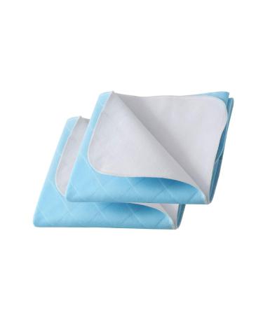 Beedsooth 2 Set waterproof washable incontinence pad 70 90 cm breathable suction fleece softness incontinence pad for children or adults blue blue 70x90cm double pack