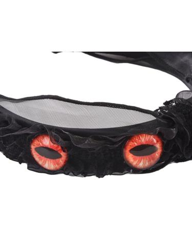 TQUXNGA Evil Eyes Headband For Women Pleated Headband Black a Headband Gothic Headband Goth Headpiece Punk Headband - Buy Online on GoSupps.com