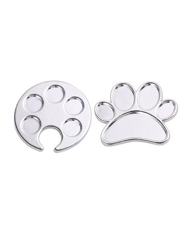 Beavorty 2 pi ces Palette Manucure Argent pour M lange Couleurs Ongles Plateau Doux et L ger Support Cr ation Nail Art et Pr sentation D corative pour Femme et Salon
