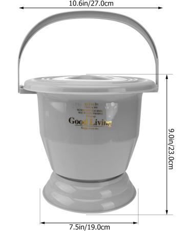 Portable Spittoon Urine Chamber Pots: Unisex Urinal Bottle Old Child Potty Bedpan with Lid Car Emergency Toilet for Children Camping Travel Home (Black) (Gray) - Buy Online on GoSupps.com