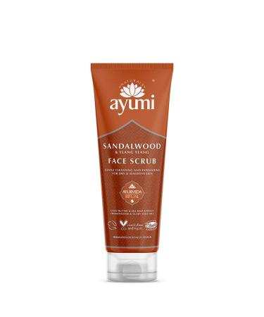 Ayumi Sandalwood & Ylang Ylang Face Scrub. Vegan Cruelty-Free Dermatologically Tested 1 x 125ml