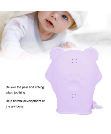 Baby Bite Ring Silicone Teething Pacifier for 3-18 Months | Pain Relief for Infants | Perfect Baby Shower Gift (Purple) - Buy Online on GoSupps.com