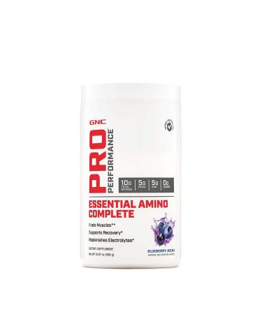 GNC Pro Performance Essential Amino Complete Blueberry Acai 15.87 oz. Supports Muscle Recovery