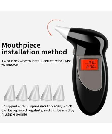 Portable LCD Breathalyzer with 50 Mouthpieces - Alcohol Tester for Personal & Professional Use - Buy Online on GoSupps.com