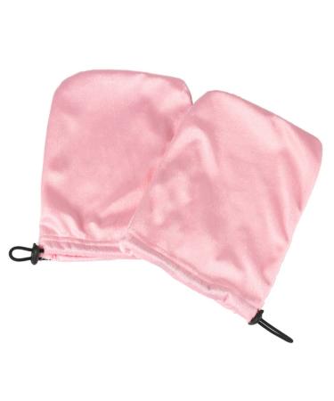 HAPINARY 2 Pairs Gloves Paraffin Accessories Wax Bath Foot Cover Paraffin Wax Bath Booties Guantes Desechables Paraffin Treatment Paraffin Wax Booties Foot Covers Mittens Bulls Hand Pink 28x20cm Pink