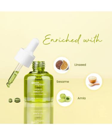Earth Rhythm Amla Oil for Skin Brightening| Fades Scars Preserve Skin Glow Hydrates & Moisturize Skin Builds Collagen Men & Women - 20ml - Buy Online on GoSupps.com