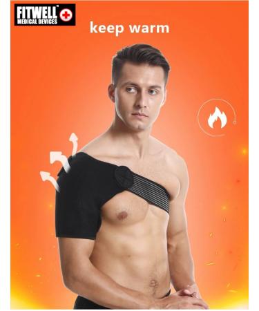 Compression Shoulder Brace for Men & Women | Adjustable Medical-Grade Support | Relief for Shoulder Pain & Torn Rotator Cuff Injuries - Buy Online on GoSupps.com