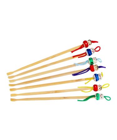 TOBBOMEY 12Pcs Cartoon Ear Wax Removers Durable Wooden Wax Cleaners with Adorable Design for Adults Random Colors Creative Ear Cleaning Supplies