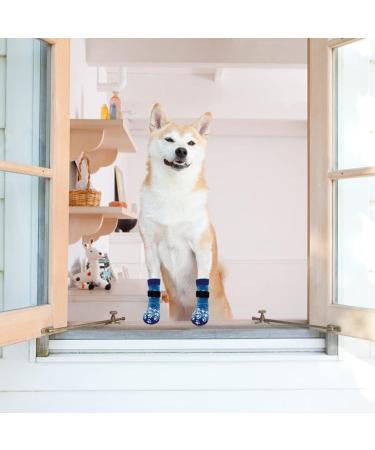 Expawlorian Non-Slip Dog Socks - Soft Breathable Paw Protection for All Dogs | Adjustable Straps & Traction Control | Blue XS (4 Count) - Buy Online on GoSupps.com