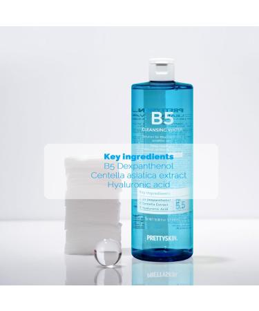 Buy PS.PRETTYSKIN Low pH 5.5 Vitamin B5 Micellar Cleansing Water | 16.9 fl.oz. | Deep & Mild Cleansing with Centella Asiatica & Hyaluronic Acid - International Shipping - Buy Online on GoSupps.com