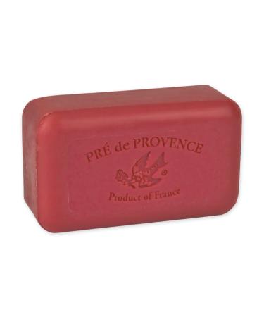 Pre de Provence Artisanal Soap Bar  Natural French Skincare  Enriched with Organic Shea Butter  Quad Milled for Rich  Smooth & Moisturizing Lather  Raspberry  5.3 Ounce Raspberry 5.3 Ounce (Pack of 1)