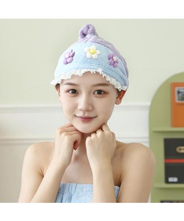 Buy Baluue Absorbent Hair Drying Hat for Women - Cute Flower Design Quick Drying Cap - Fast International Shipping - Buy Online on GoSupps.com
