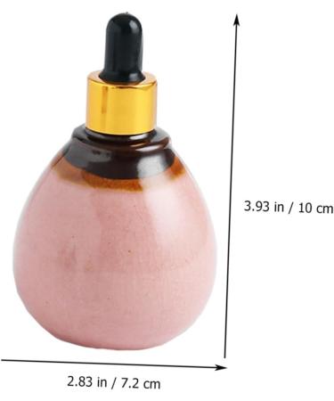 Angoily Ceramic Essential Oil Pot Essential Oil Holders Essential Oil for Hair Essential Oil Bottle Dropper Vials Liquid Containers Ceramics Pink Dropper Bottle Empty Bottle - Buy Online on GoSupps.com