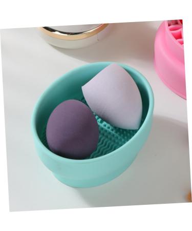 FRCOLOR Make up Brush Cleaning Solution Foundation Brush Cleaner Makeup Brush Cleaning Bowl for Makeup Tools Silicone Brush Cleaning Bowl Foldable Dryer Storage Rack Detergent Cleaning Pad - Buy Online on GoSupps.com