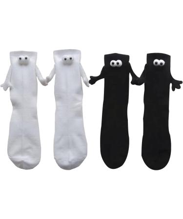 ann seeson Couple Holding Hands Socks Funny Hand-Holding Couple Socks Lovelink Socks magnetic Suction 3d Doll Couple Sock 0 2pcs mix