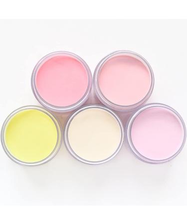 5Colors Acrylic Powder for Nails Art Polymer Tips Builder Pink Yellow nude Nails Professional Acrylic Nail Powders LIQUID28g/oz - (Color: 2) - Buy Online on GoSupps.com