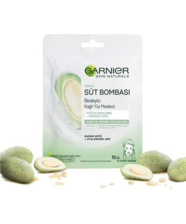  Garnier Textile Face Mask with Almond Milk For Dry and Sensitive Skin Natura L S Milky Tissue Mask 28G - Buy Online on GoSupps.com