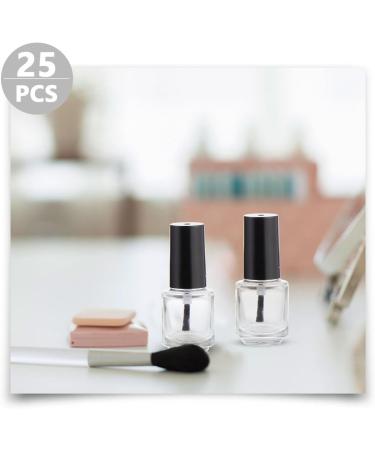 Lot de 25 Flacons Vides de Vernis Ongles 5ml en Verre Bouchon Aluminium lectrolytique Pinceau Int gr R utilisables pour Nail Art Accessoires Manucure Professionnels DIY - Buy Online on GoSupps.com