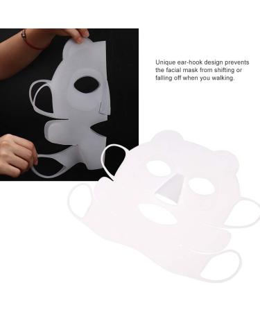 Silicone Face Mask Reusable Ear-Hook Silicone Facial Mask Cover Prevent Serum Evaporation Salon Beauty Tool - Buy Online on GoSupps.com