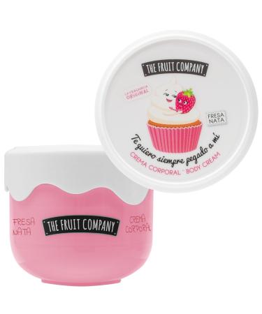 The Fruit Company Body Cream NATA Strawberry Silk Effect 200ml Hydration with Avocado Oil & Shea Butter Vegan Formula