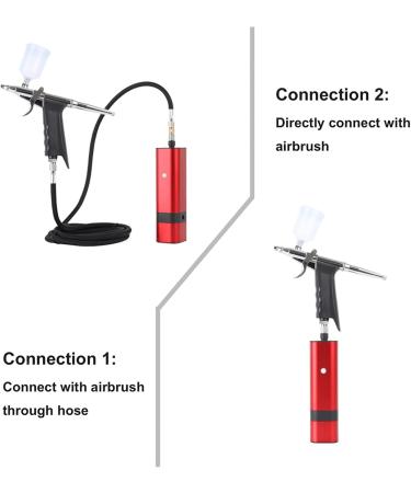 Paint Sprayer Cordless Airbrush Kit with Gravity Trigger Type Spray Gun for Art Model Body Paint Artist Makeup Nail Tattoos Cake Tools for Painting Ceilings Fences cabinets Tm80s Red B - Buy Online on GoSupps.com