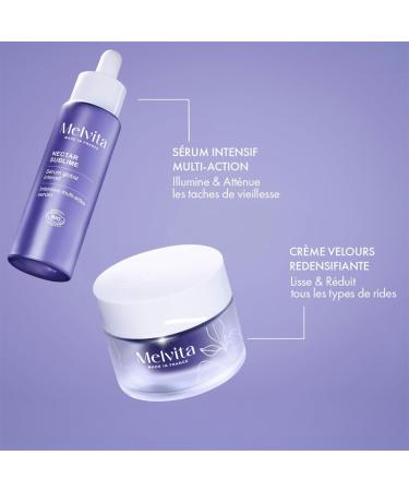 Melvita - Nectar Sublime Plumping and Anti-Aging Cream - Intensive and Nourishing Lifting Care - Velours Supr me Cosmebio - All skin types - 99% natural - 50 ml jar - Buy Online on GoSupps.com