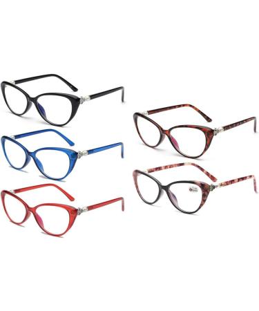 Koosufa Vintage Cat Eye Reading Glasses for Women - Retro Horn Rimmed Reading Aid | Strength 1.0 1.5 2.5 3.5 - Shop Internationally - Buy Online on GoSupps.com