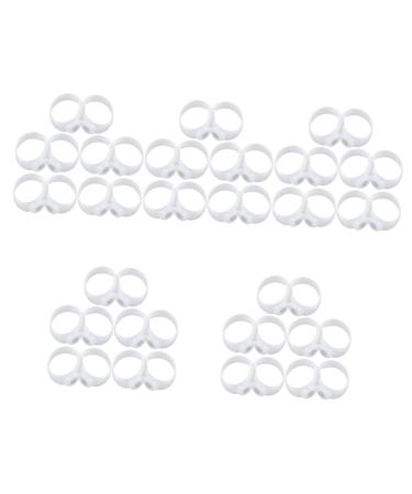 Healifty 25 Pairs Toe Ring Silicone Toe Covers Toe Acupoint Ring Travel Magnet Elastic Band Cover Transparent Whitex5pcs 3.1X3.1X1.2CMx5pcs