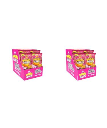 Walkers Crisps Wotsits Giants Prawn Cocktail Snacks 105g (Case of 9) (Pack of 2)