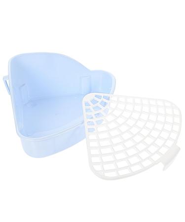 HANABASS Box Rabbit Toilet Rabbits Training Toilet Ferret Cage Small Animal Rabbit Bedding Rat Cage Bunny Pp 25X20X10CM Blue