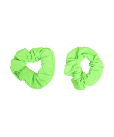 Set of 8 Neon Color Solid Hair Scrunchies - Pink, Yellow, Green, Orange - Buy Online on GoSupps.com