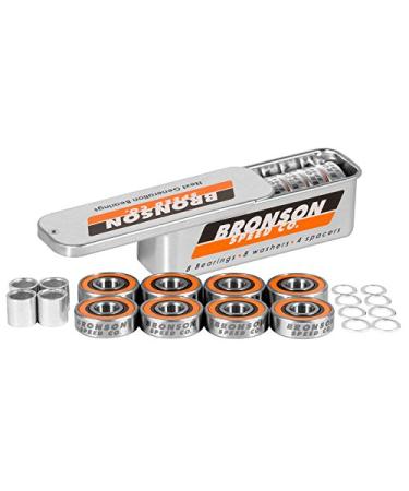 BRONSON SPEED CO. G3 Skateboard Bearings - Set of 8 One Size Silver 1