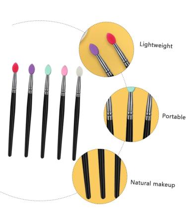 NOLITOY 5pcs Eye Shadow Brush Makeup Brush Silicone Lip Scrubber Cosmetics Makeup Tools Face Cosmetic Brush - Buy Online on GoSupps.com