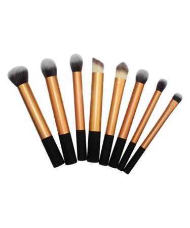 8-Piece Gold Aluminum Makeup Brush Set | Complete Blush & Foundation Brushes | Premium Beauty Tools for Flawless Application - International Shipping - Buy Online on GoSupps.com
