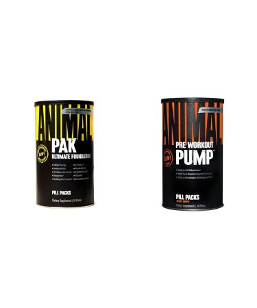 Animal Pak - Convenient All-in-One Vitamin & Supplement Pack - Zinc & Pump Preworkout - Vein Popping Pumps Easy to Remove Stimulant Pill for Anytime Workouts 30 Count