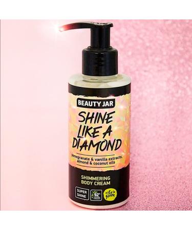 SHINE LIKE A DIAMOND Shimmering Body Cream - Nourishing & Moisturizing Antioxidant Formula with Almond & Coconut Oils | Handmade Luxury Skincare - Buy Online on GoSupps.com