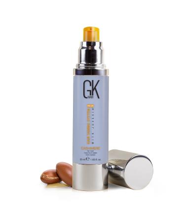 GK HAIR Global Keratin Leave in Cashmere Hair Smoothing and Styling Cream (1.69 Fl Oz/50ml) Argan Oil for Anti-Frizz Sleek Shine and Hydrates Dry Damaged and Unmanageable Hair Repair