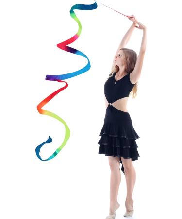 LUTER 2pcs Gymnastics Ribbons - 78.7 Inch Colorful Dance Ribbon Set for Kids Girls - Buy Online on GoSupps.com